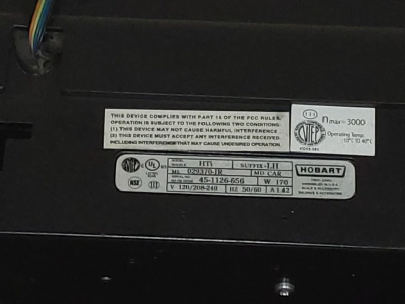 HOBART HTI DELI SCALE (WITHOUT BACK SCREEN) (3) , HOBART HTI (WITH BACK SCREEN) (2)  - Load #232635