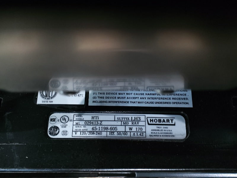 HOBART HTI (WITH BACK SCREEN) (3) , HOBART HTI DELI SCALE (WITHOUT BACK SCREEN) (2)  - Load #234193