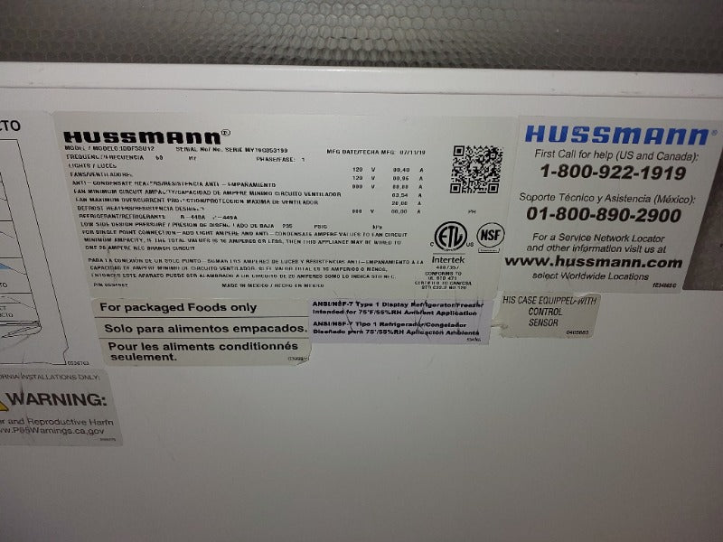 Hussman Cooler - 6 Doors (2) , Hussman Cooler - 4 Doors (2) , Hussman Cooler - 2/3 Doors (1)  - Load #235613