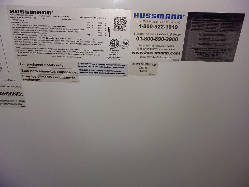 Hussman Cooler - 4 Doors (2) , Hussman Cooler - 6 Doors (1) , Hussman Cooler - 2/3 Doors (1)  - Load #238353