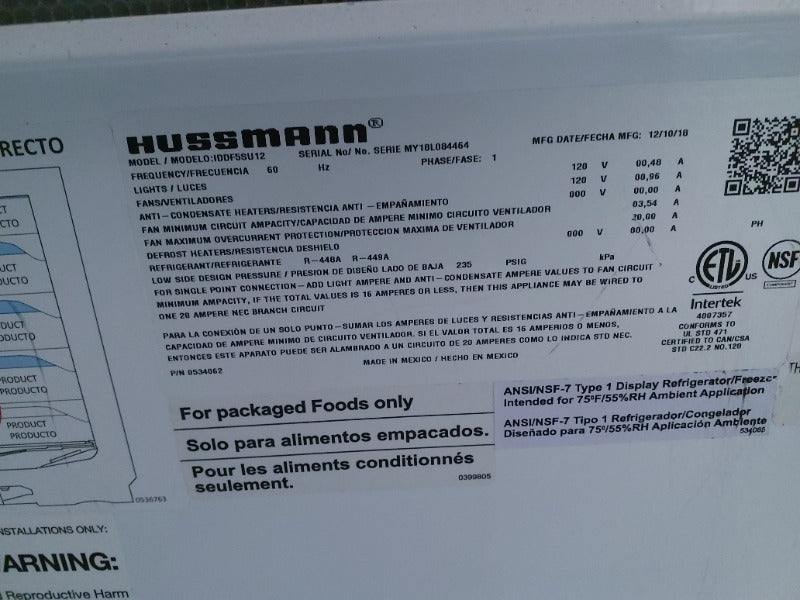Hussman Cooler - 4 Doors (2) , Hussman Cooler - 6 Doors (2)  - Load #237895