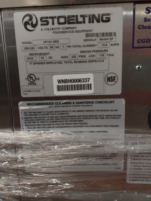 Stoelting Soft Serve Ice Cream Milkshake Machine (1)  - Load #240196