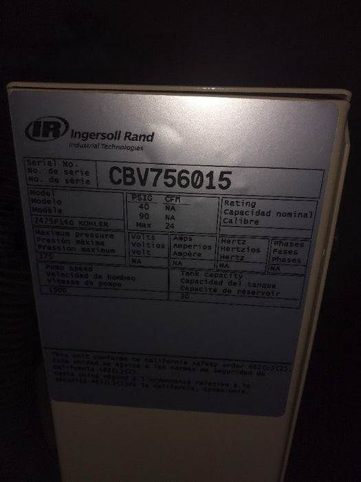 Ingersoll-Rand Air Compressor UP6-40-125 (1)  - Load #242120