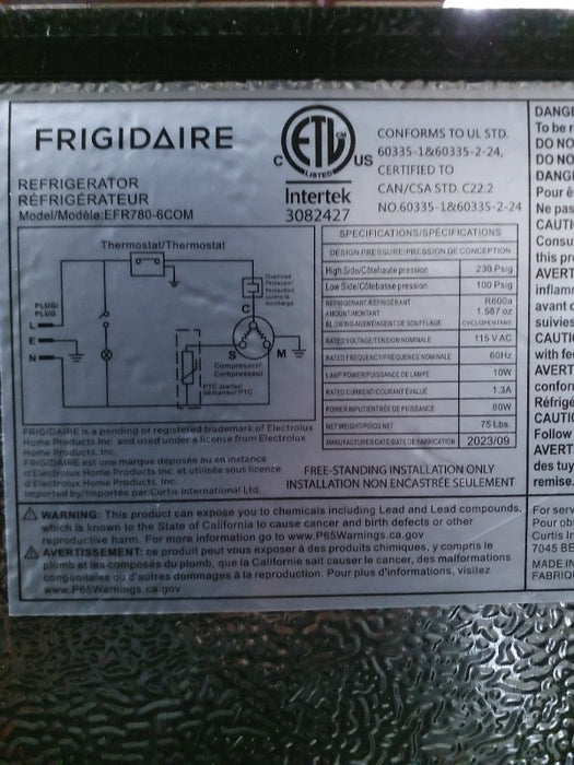 Refrigeration  - Load #240481