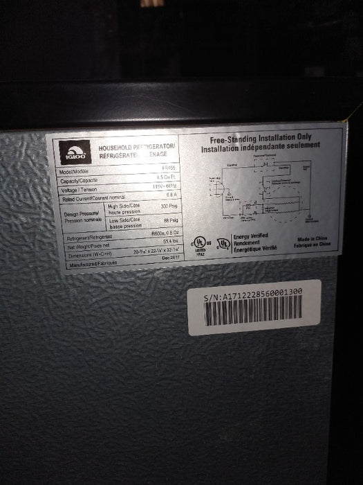 Refrigeration  - Load #243151