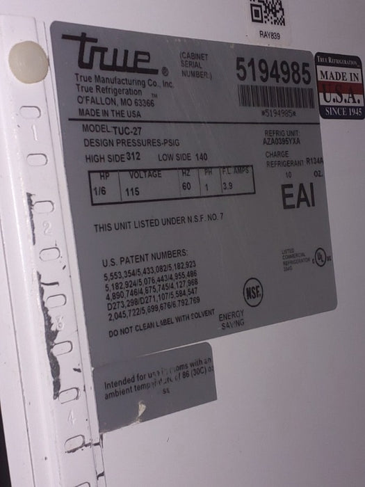 Refrigeration  - Load #243151