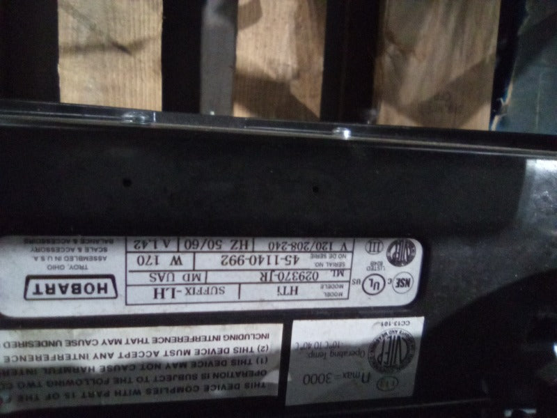 HOBART HTI (WITH BACK SCREEN) (1) , HOBART HTI DELI SCALE (WITHOUT BACK SCREEN) (3)  - Load #256133