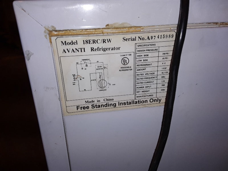 Refrigeration 4/23/24 - Load #260321