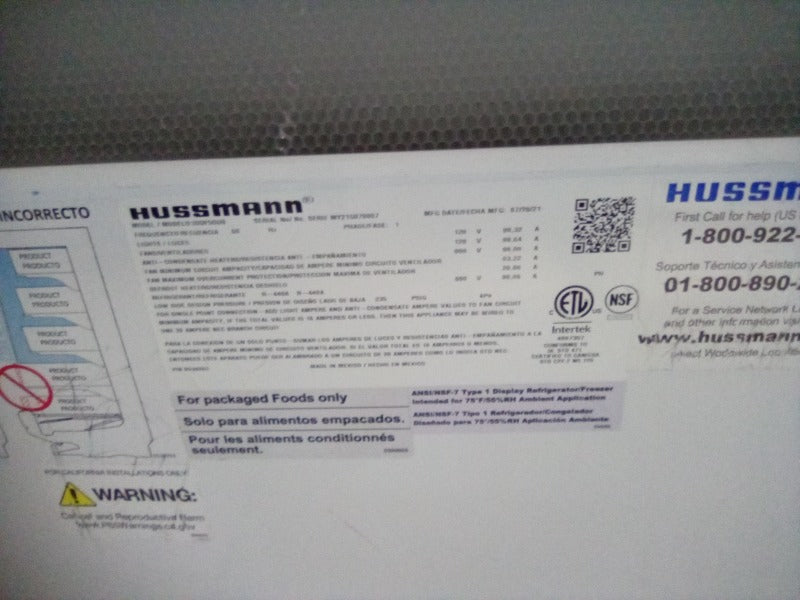 Hussman Cooler - 2/3 Doors (1) , Hussman Cooler - 4 Doors (3)  - Load #272718