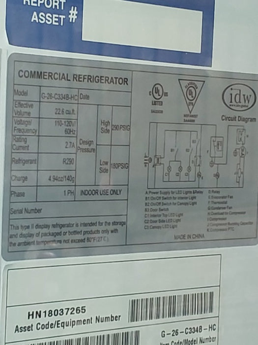 Refrigerator w2355 - Load #290479