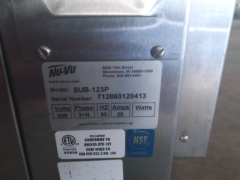 NU-VU OVEN (1)  - Load #289359