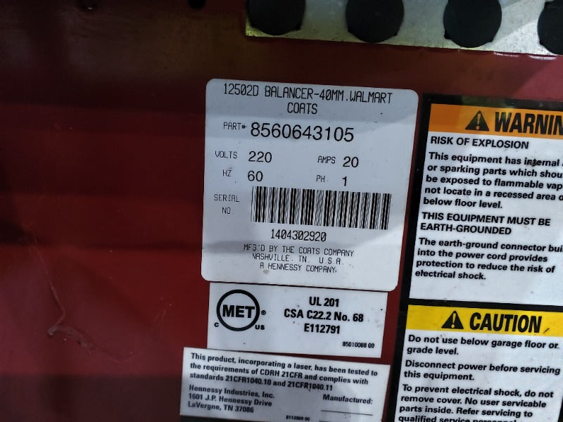 Coats Tire Balancer (1)  - Load #306520