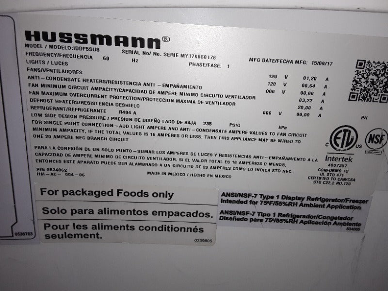Hussman Cooler - 4 Doors (1)  - Load #270915