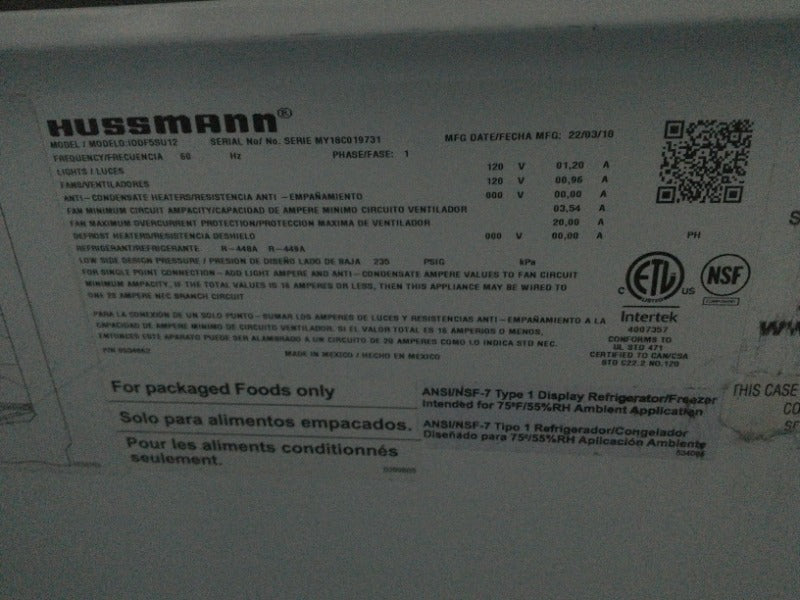 Hussman Cooler - 6 Doors (1) , Hussman Cooler - 4 Doors (1) - Load #221308