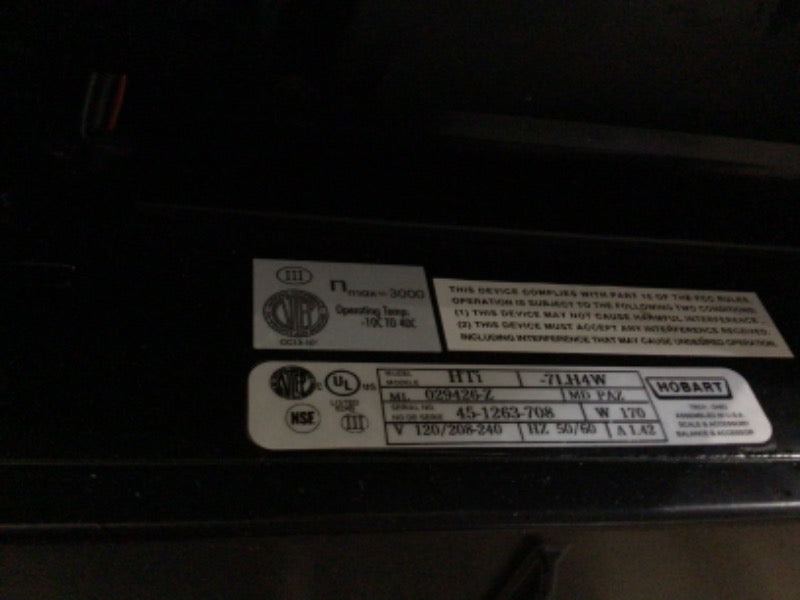 HOBART HTI DELI SCALE (WITHOUT BACK SCREEN) (5) , HOBART HTI (WITH BACK SCREEN) (3) - Load #207500