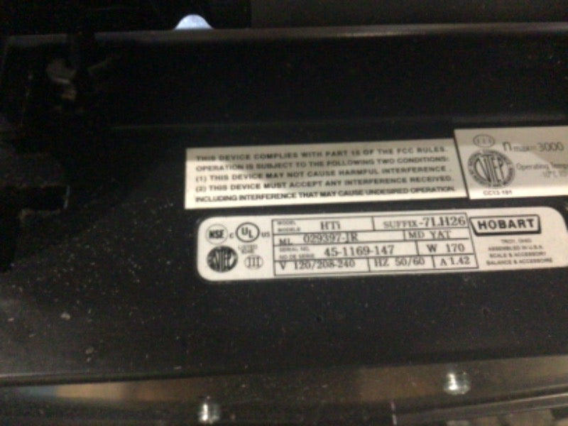 Great Deal on a load of 6 used HOBART HTI Deli Scales.  With and without black screen. Available to pick up in Dallas, TX now !.