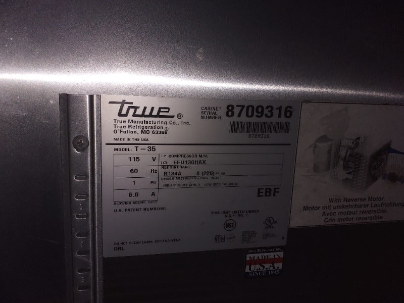 True Two Section Refrigerator (1)  - Load #254106