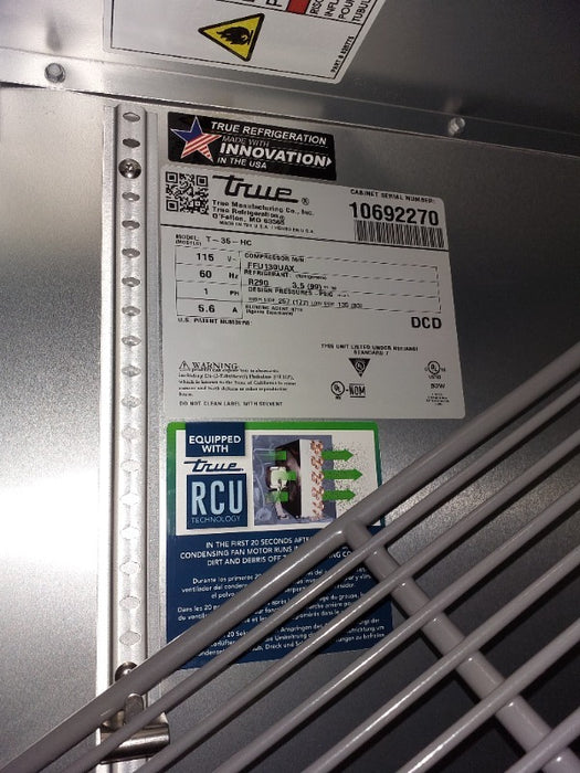 True Two Section Refrigerator (1)  - Load #230583