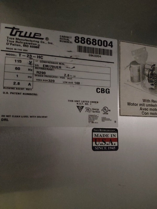 Get a great deal on used TRUE coolers and freezers.  Available to pick up in Siloam Springs, AR today. 6 Pallet Positions. Buy it on 1GNITE Marketplace today. ITEM QTY True Stainless Top w/ Undercounter Refrigerators 1 True refrigerator 1 True Stainless Steel Freezer - T19F 1 Residential Refrigerator (top freezer) 2