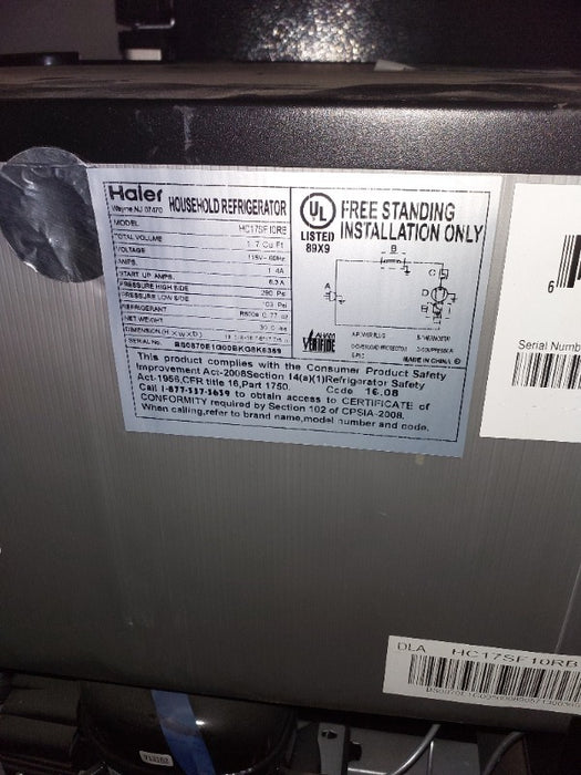 Refrigeration  - Load #230147