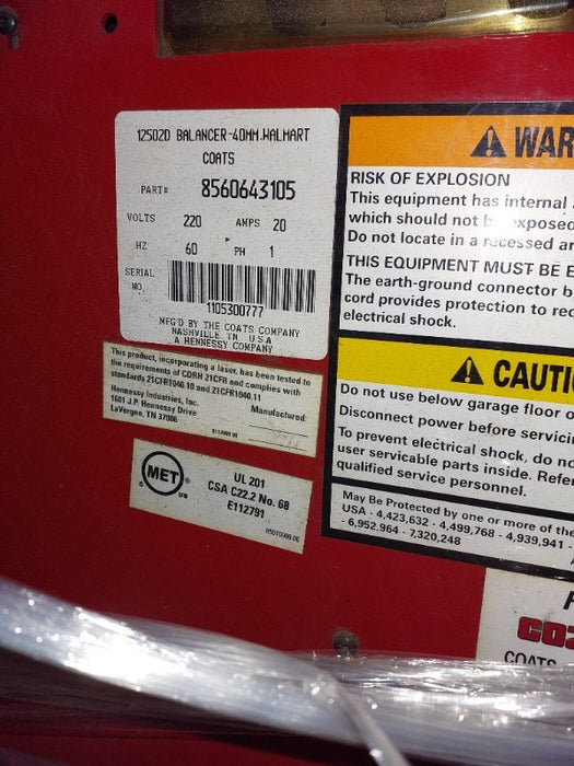 Coats Tire Balancer (1)  - Load #234614