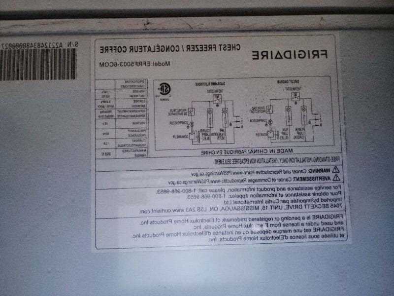 Refrigeration  - Load #236454