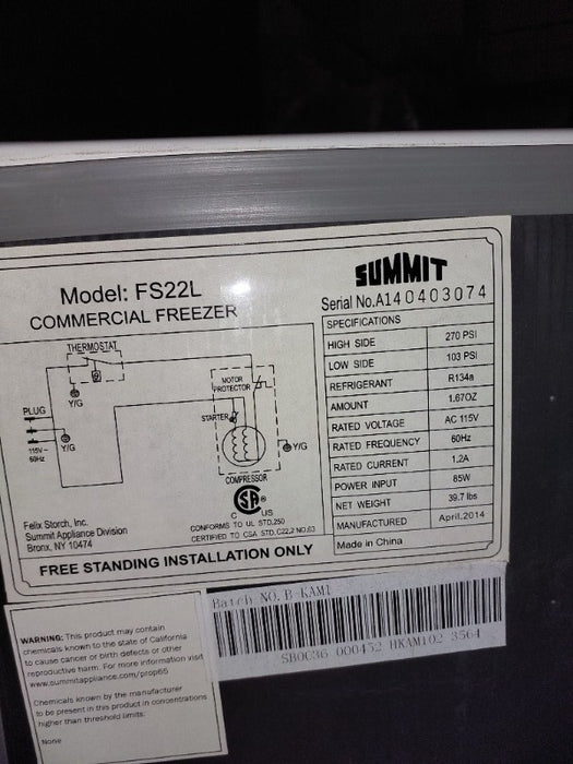 Refrigeration  - Load #236454