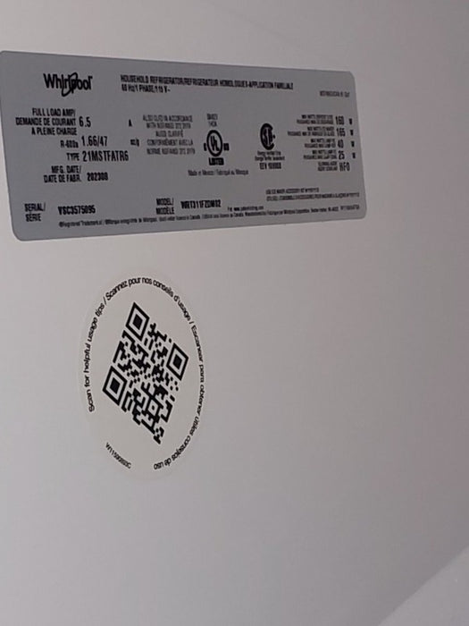 Whirlpool Refrigerator (new w/original packaging) (1)  - Load #239025