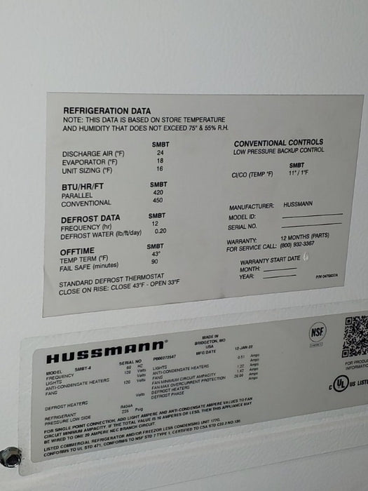 Hussmann Refrigerated Display Case (1)  - Load #249171
