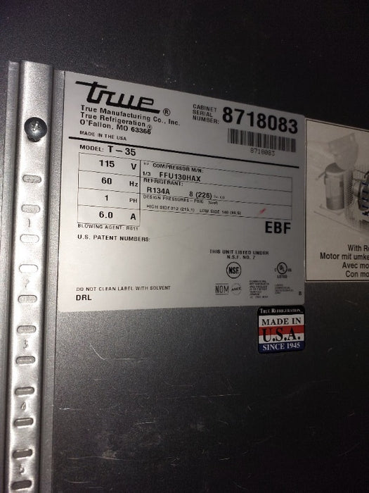 True Two Section Refrigerator (1)  - Load #266369