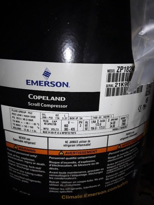 Copeland Scroll Outdoor Refrigeration Unit (1)  - Load #261477
