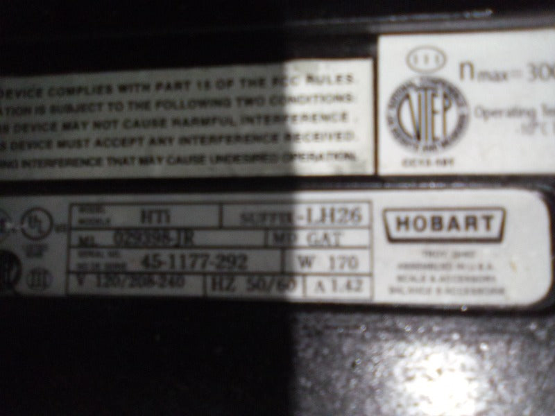 HOBART HTI (WITH BACK SCREEN) (3) , HOBART HTI DELI SCALE (WITHOUT BACK SCREEN) (1)  - Load #262620