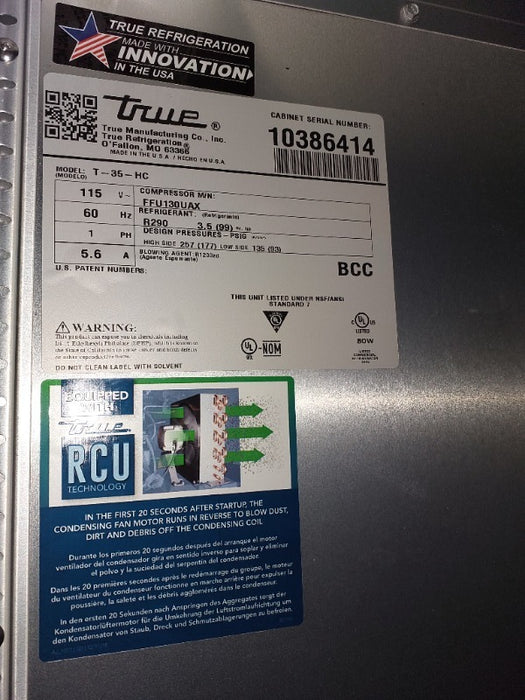 True Two Section Refrigerator (1)  - Load #265164