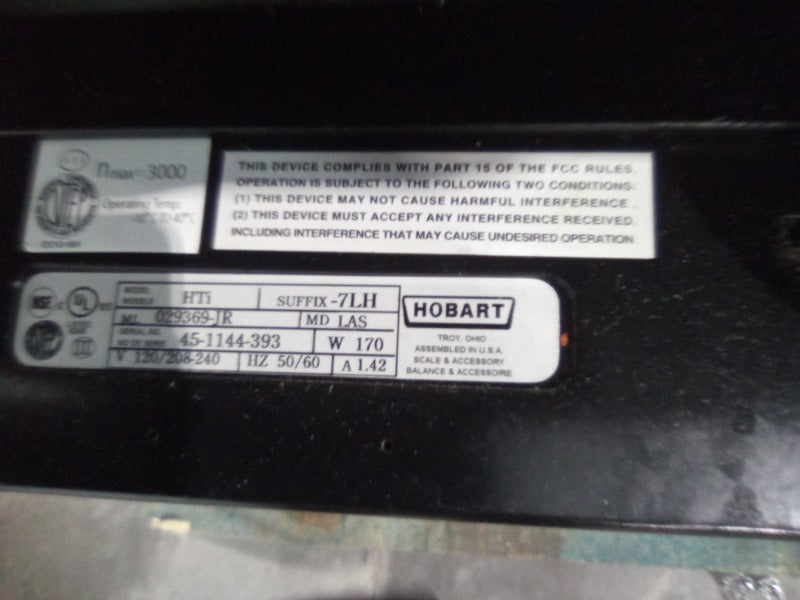 HOBART HTI (WITH BACK SCREEN) (5) , HOBART HTI DELI SCALE (WITHOUT BACK SCREEN) (4)  - Load #267692