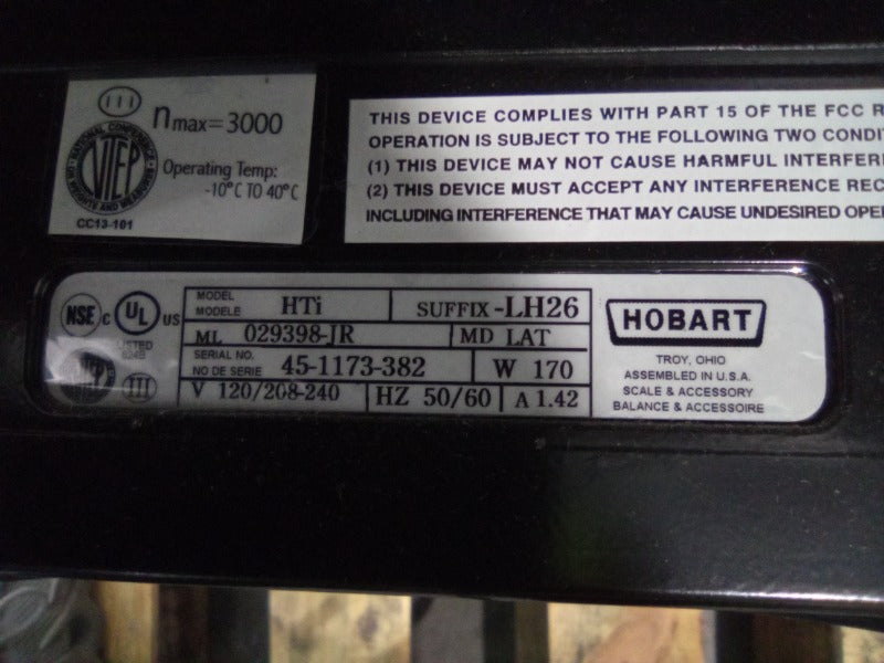 HOBART HTI (WITH BACK SCREEN) (4) , HOBART HTI DELI SCALE (WITHOUT BACK SCREEN) (1)  - Load #267693