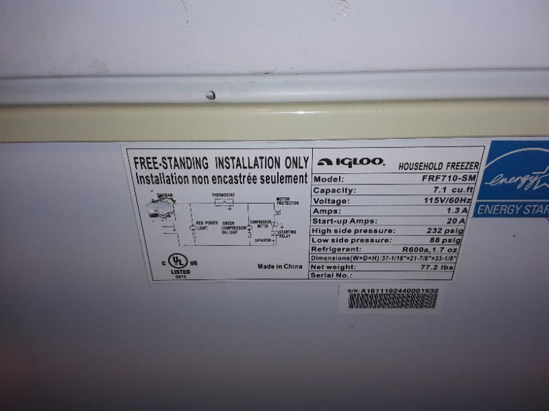 Refrigeration  - Load #279577