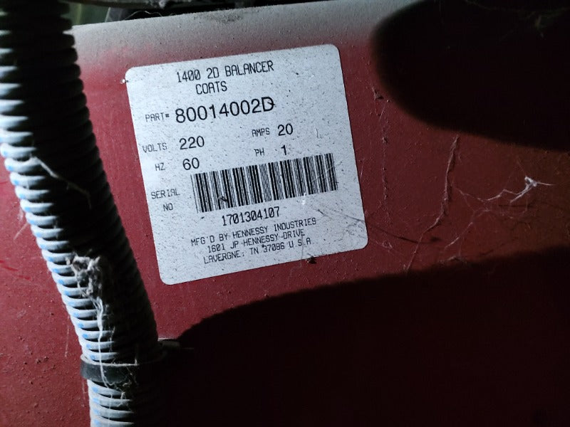 Coats Tire Balancer (1) , Coats Rim Clamp Tire Changer (1)  - Load #290852