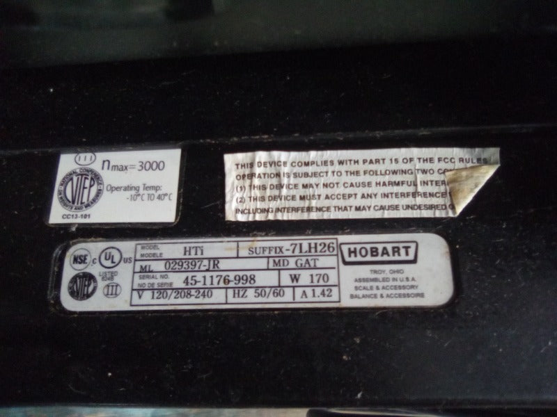 HOBART HTI (WITH BACK SCREEN) (4)  - Load #304743