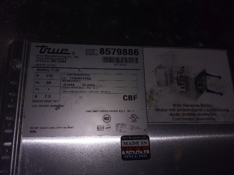Get a great deal on used TRUE coolers and freezers.  Available to pick up in Siloam Springs, AR today. 6 Pallet Positions. Buy it on 1GNITE Marketplace today. ITEM QTY True Stainless Top w/ Undercounter Refrigerators 1 True refrigerator 1 True Stainless Steel Freezer - T19F 1 Residential Refrigerator (top freezer) 2
