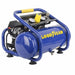 Get a great deal on brand new, GOODYEAR-2 Gallon Quiet Portable Roll Cage Design Air Compressors Model Number TAW-0508S. For only $47.50 a piece, about a 70% discount off the retail price! Buy on 1GNITE Marketplace Now!
