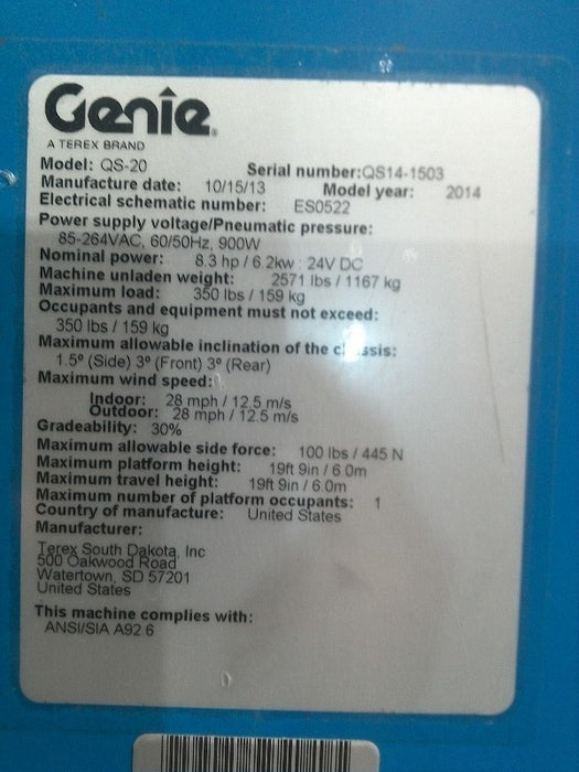 Scissor Lift - Genie (1)  - Load #228155