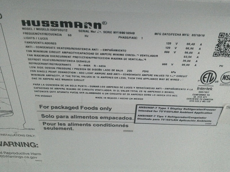 Hussman Cooler - 6 Doors (1)  - Load #228803