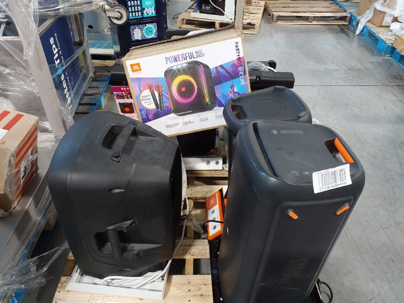 Great deal on a mixed load of used Audi electronic equipment available for pick up in Greenfield, IN today. 46 Pallet Positions. Load includes  Bluetooth Speaker 93, Sound bar system 22, and Bluetooth PA Speaker 43. Buy them on 1GNITE Marketplace today.