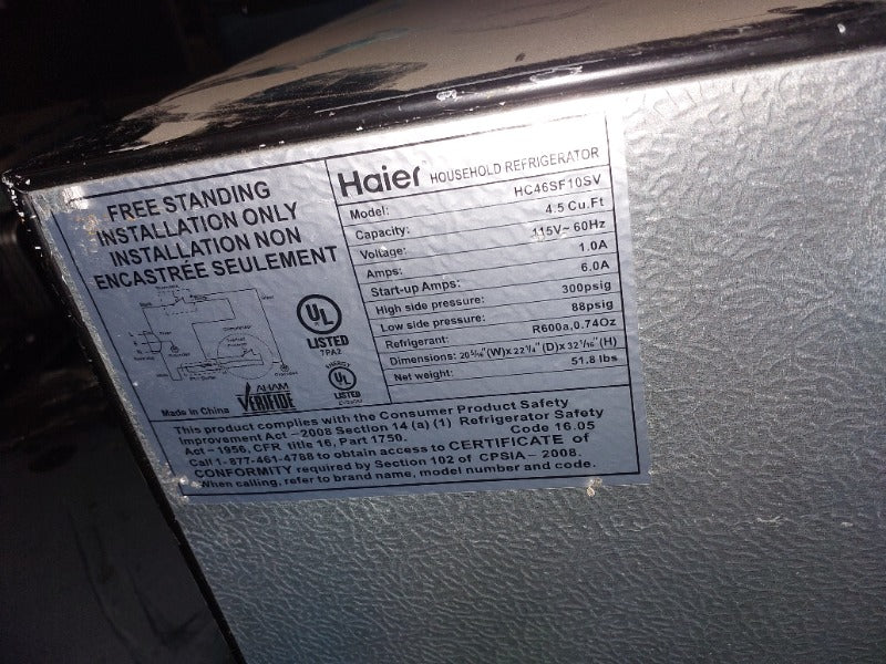 Refrigeration Load - Load #203586