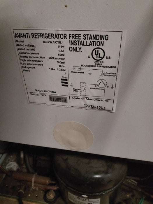 Refrigeration Load - Load #203586