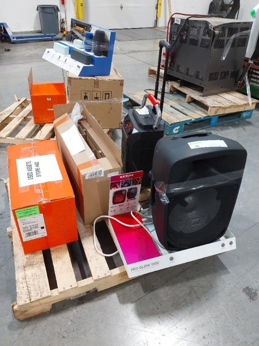 Great deal on a mixed load of used Audi electronic equipment available for pick up in Greenfield, IN today. 46 Pallet Positions. Load includes  Bluetooth Speaker 93, Sound bar system 22, and Bluetooth PA Speaker 43. Buy them on 1GNITE Marketplace today.