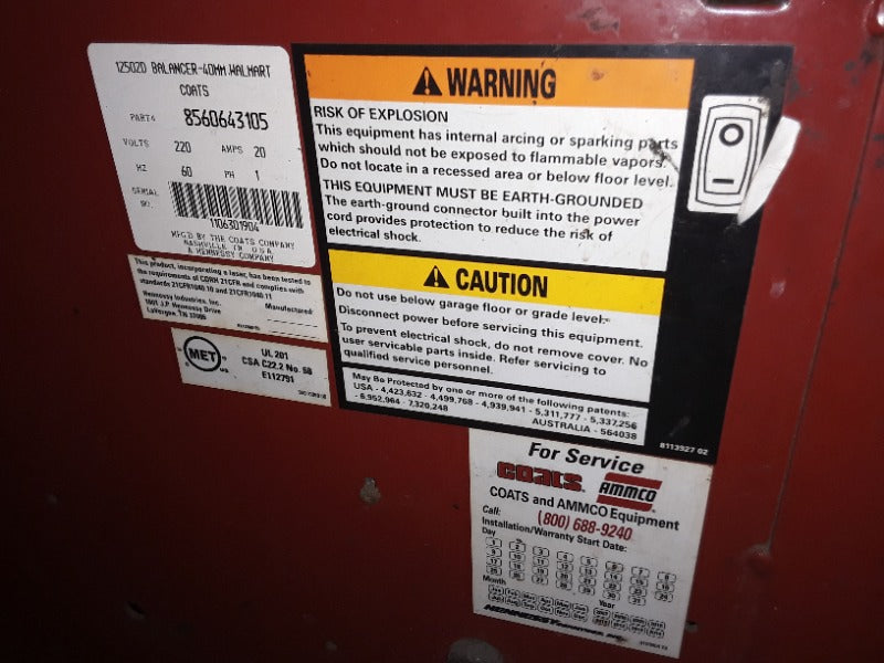 Coats Tire Balancer (2) , Coats Rim Clamp Tire Changer (1)  - Load #197122