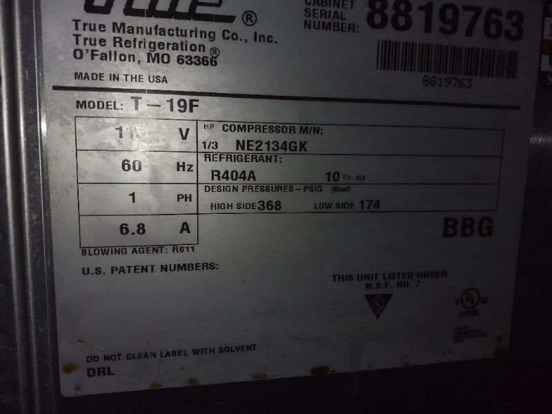 Great deal on used TRUE Coolers and Freezers -1GNITE