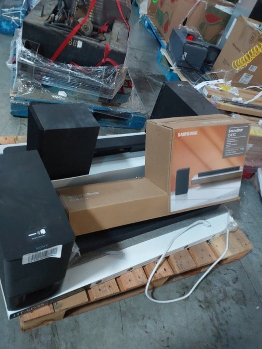 Great deal on a mixed load of used Audi electronic equipment available for pick up in Greenfield, IN today. 46 Pallet Positions. Load includes  Bluetooth Speaker 93, Sound bar system 22, and Bluetooth PA Speaker 43. Buy them on 1GNITE Marketplace today.