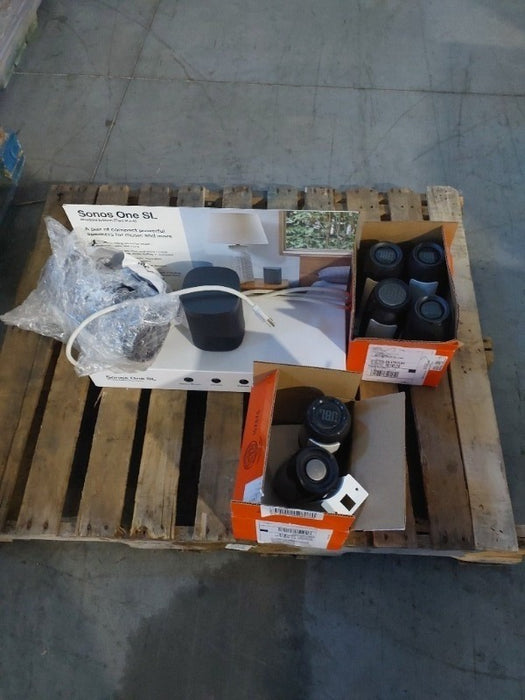 Great deal on a mixed load of used Audi electronic equipment available for pick up in Greenfield, IN today. 46 Pallet Positions. Load includes  Bluetooth Speaker 93, Sound bar system 22, and Bluetooth PA Speaker 43. Buy them on 1GNITE Marketplace today.